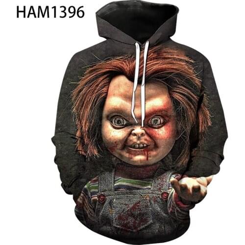 Childs Play Mens Hoodie 3D Printing Fun Hip Hop Hoodie Novelty Streetwear Hooded Autumn Jacket for Men
