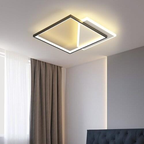 Living Room Bedroom LED Ceiling Lamp Modern Minimalist Creative Personality Design Black and White Indoor Dimmable Lighting
