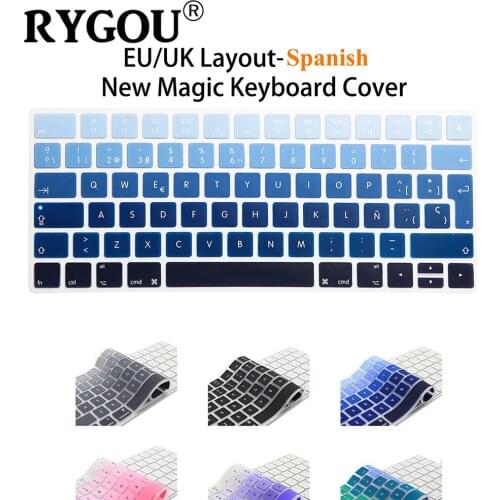 Spanish Letters EU Layout Wireless keyboard Stickers for Apple New Magic Keyboard 2 Release in 2015 Keypad skin Covers