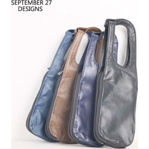 New Fashion Clutch Wallet Genuine Leather Luxury Handmade Unisex Casual Carrying Pack Travel Storage Cell Phone Hand Bag Cowskin