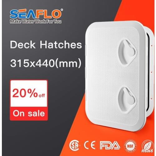 SEAFLO 315 440 Deck Access Hatch Cover For Marine Boat yacht RV Watertight Anti-UV Non-Skid Surface Inspection ABS Plastic Door