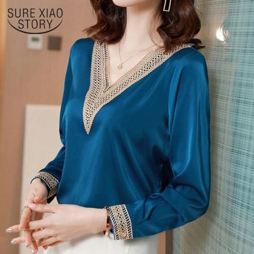 Womens Tops Blouses 2021 Plus Size Tops Chiffon Blouse Shirts Blouse Shirts Ladies Tops Short Spliced Women Clothes 3530 50