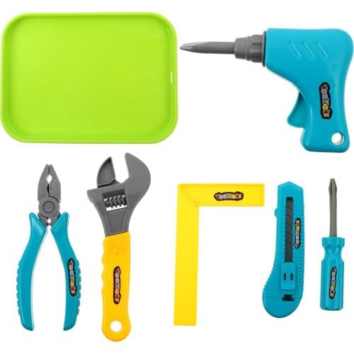 1 Set Simulation Repair Drill Tools Set For Boys Pretend Play Model DIY Tool Play House Garden Toy Kit Children Gifts