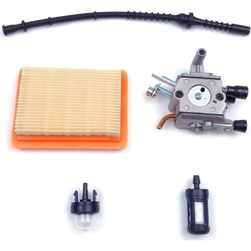 Carburetor Kit for Stihl FS400 FS450 FS480 String Trimmer Brush Cutter with Fuel Line Filter Primer Bulb