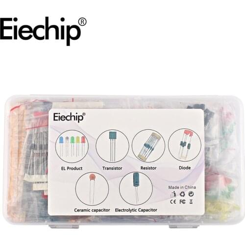 Metal film Resistor assortment kit led diodes Electrolytic Capacitor Ceramic set transistor Pack diy electronic components Kits