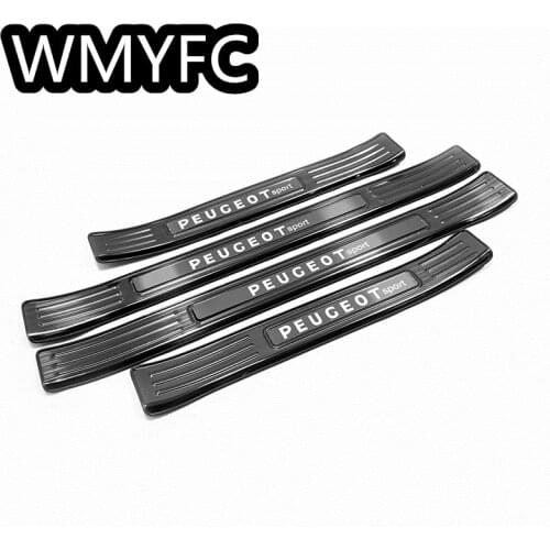 For Peugeot 2008 ll 2020 2021 Stainless Door Sill Scuff Plate Pedal Entry Guard Protector Stickers Trim Car Styling