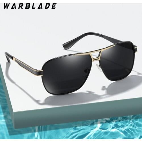 WarBLade Quality Polarized Glasses Men Driving Pilot Vintage Sun Glasses Brand Designer Male Black Sunglasses For Women UV400