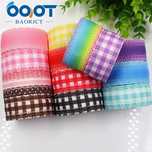 OOOT BAORJCT I-19403-850,10yards,hot sale 30mm hollow Flowers solid Grosgrain Ribbons,DIY handmade material,Clothing accessories