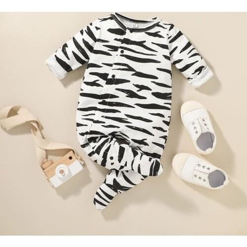 2021 Autumn Leopard Print Crawling Clothes Baby Boy Girl Fashion Long Sleeve Jumpsuit Childrens Clothing Onesie Kids