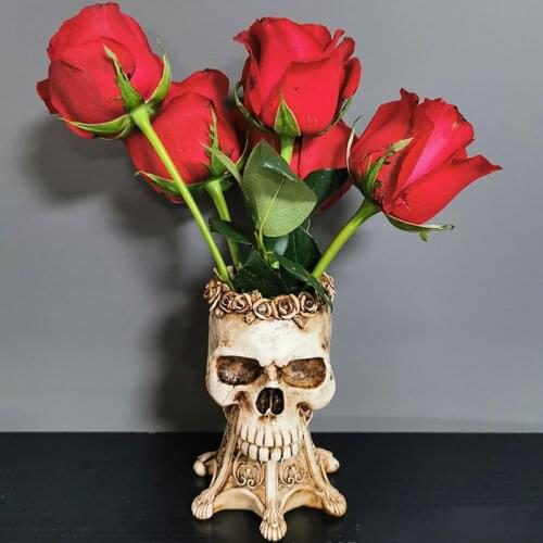 Hot Zombie Plant Vase Handmade Resin Vase Individualized Handicraft Ornaments Creative Home Decoration Skull Flower Arrangement