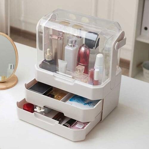 Portable BathRoom Bedroom Lid Holder Waterproof Cosmetics Makeup Organizer Box