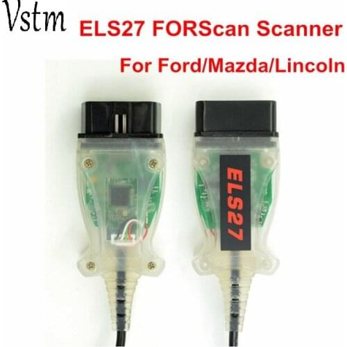 2017 New Arrivals Professional Auto USB Cable ELS27 FORScan Green PCB PIC24HJ128GP+FTDI Chip For Lincoln/Mercury/Ford/Mazda