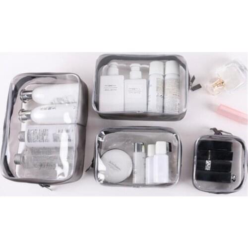 PVC Transparent Cosmetic Bag Women Waterproof Make Up Case Travel Clear Makeup Beauty Wash Organizer Bath Toiletry Storage Kit