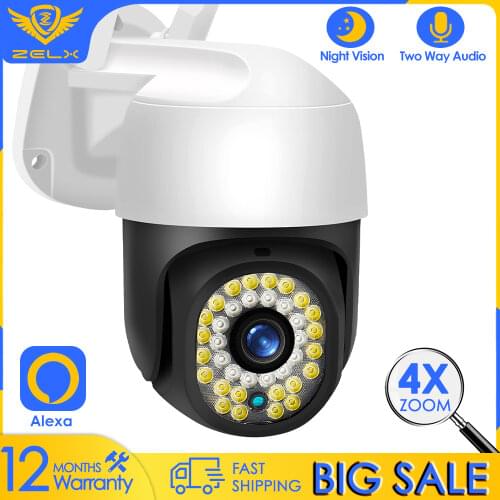 PTZ Security CCTV Camera 1080P Video Surveillance IP Camera WiFi 3MP Outdoor 4X Digital Zoom 5MP Wireless AI Auto Tracking P2P