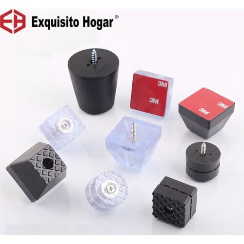 4Pcs/Lot Rubber Furniture Upholstered Foot Cushion Cabinet Sofas Cushioned Tables Chairs Reduce Noise Pads Fitting With Screws