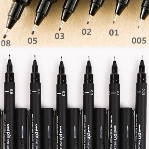 1pcs Technical Multi Pen Micron Drawing Pen Multi-type 005 01 02 03 05 08 Tip Penspinning Writing for School
