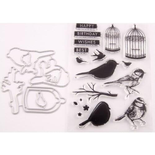 Silicone Clear Stamps for Scrapbooking birds Decoration Embossing Folder Craft Rubber Stamp Tools New