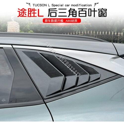 Car Styling ABS rear shutter triangle shark fin trim for Hyundai Tucson L 2021