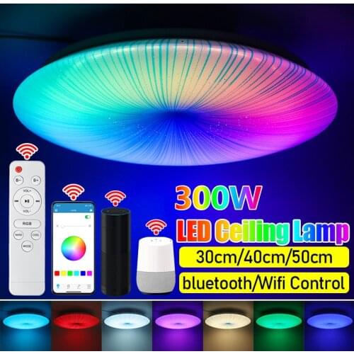 30/40/50cm WIFI RGB LED Ceiling Light Home Lighting 300W APP bluetooth Dimmable Smart Ceiling Lamp With Remote Control AC85-265V