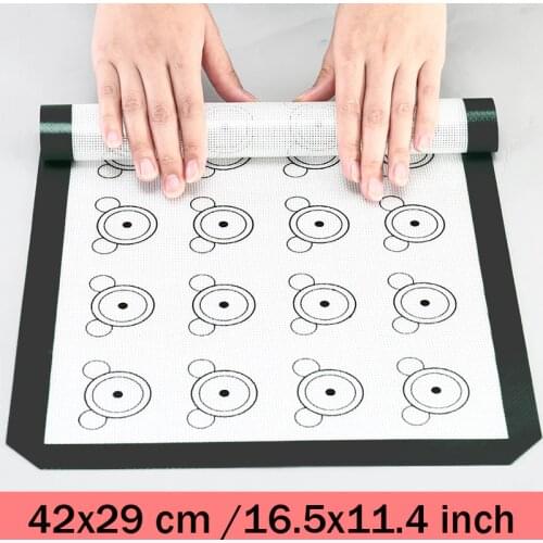 Heat-Resistant Silicone Baking Mat Oven Sheet Liner Non-Stick Macaron Pastry Baking Pad Cookie Bread Biscuits Glass Fiber Mat