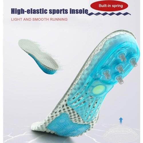 Spring Silicone Unisex Sport Insoles Orthopedic Arch Support Insole Running EVA Foot Care Memory Foam Insoles