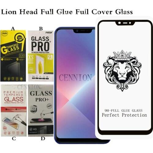 Lion Head Full Cover Tempered Glass Protector for iPhone 12 5.4 pro 6.1 pro Max 6.7 inch 11 pro 7 8 Plus X Xs XR free express