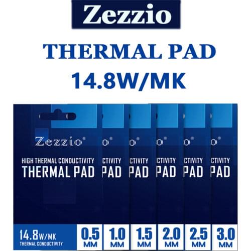 Zezzio 12.8/14.8W/MK high performance Multi-Size thermal pad for CPU/GPU Graphics Card motherboard Silicone Pad