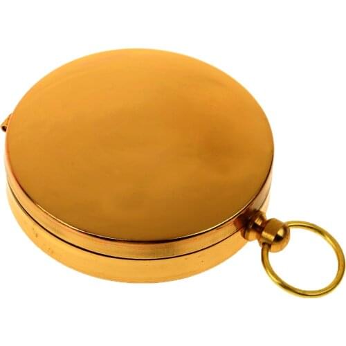 Gold Cycling Hiking Camping Mountaineering Portable Brass Compass