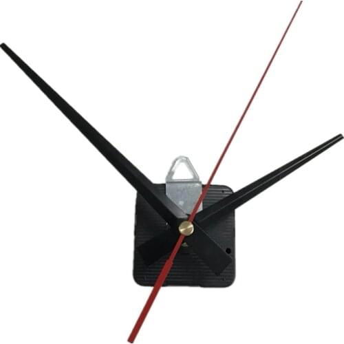 1 Set Silent large wall Quartz Clock Movement Mechanism Thread Axis 28mm Black Hands Repair Tool Parts Kit DIY Set With Hook