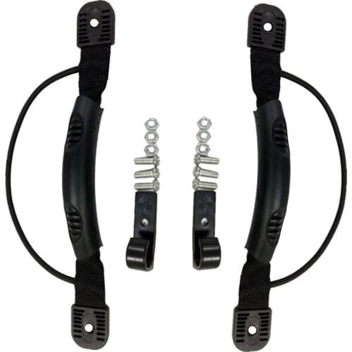 2Pcs Kayak Carry Handles with Hardware Kits for Kayak Canoe Boat Side Mount Carry Handles with Black Bungee