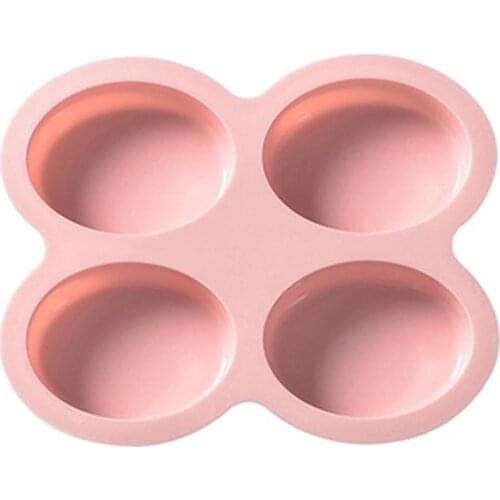 4 Cavity Oval Shape Chocolate Silicone Mold Ice Sweet Candy Jelly Mould DIY Fondant Cake Molds Food Grade Silicone Crafts