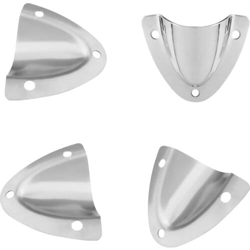 4 Pcs Clamshell Fan Clam Shell Breather Hose Wire Cover, Stainless Steel
