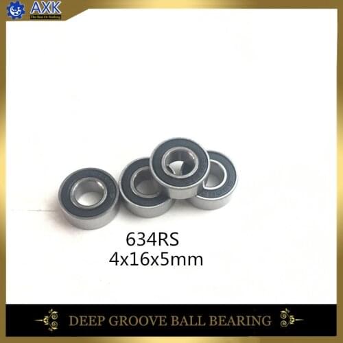 634RS Bearing 4*16*5 mm ( 10 Pcs ) ABEC-1 Grade R1640HH 634-2RS Miniature 634 RS Ball Bearings