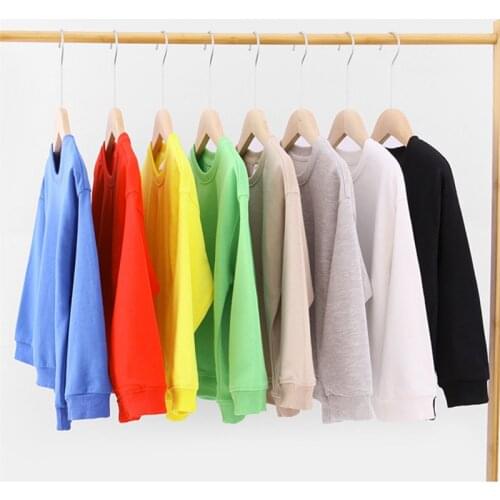8Colors Autumn Winter Coat Toddler Baby Kids Boys Girls Clothes Hooded Solid Plain Hoodie Sweatshirt Tops 2020 New Clothes 3-11Y