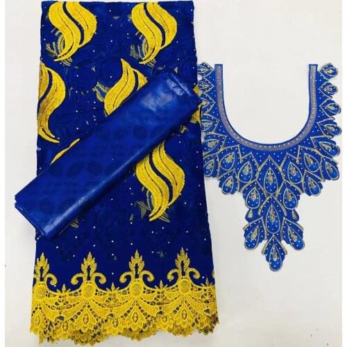 2.5Y+2.5Y African Lace Fabric High Quality Bazin Riche Swiss Cotton Veil 2021 for Sewing Wedding Dress France Embroidered Fabric