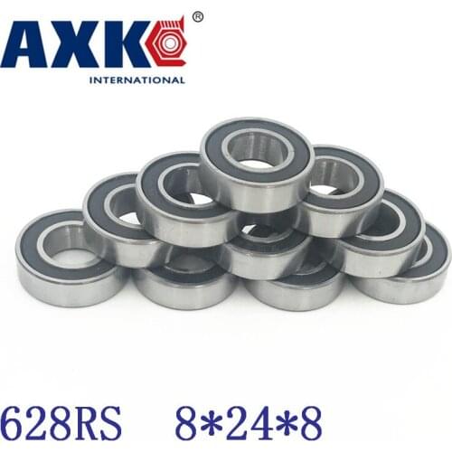 Axk 628rs Bearing Abec-5 (10pcs) 8*24*8 Mm Miniature Sealed 628-2rs Ball Bearings 628 2rs