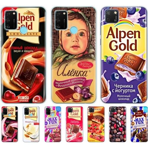 Case for HONOR 20 lite view 30 v 30 pro PLUS cover for huawei honor 9S 20S 9A 9C 9X Premium lite 7s 8a alenka bar cute chocolate
