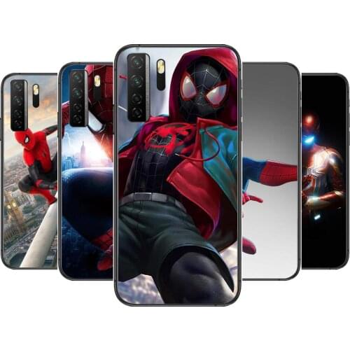 Anime Spider-Man Black Soft Cover The Pooh For Huawei Nova 8 7 6 SE 5T 7i 5i 5Z 5 4 4E 3 3i 3E 2i Pro Phone Case cases