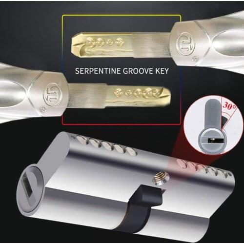 European and American standards C Grade Cylinder Anti-theft Door Lock Core Universal Copper Chrome Plated Customize Cylinders