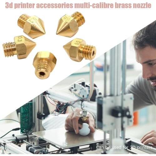 Extruder Threaded Brass Nozzle 3D Printer Parts Print Head 0.2/0.3/0.4/0.5/0.6mm Working Temperature 0~290 Centigrade