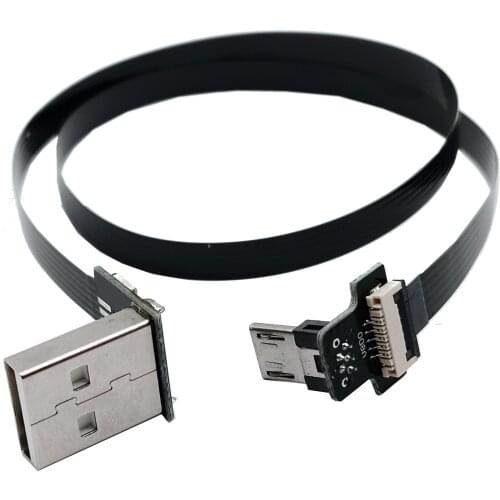 FFC Mini Micro USB Band Kabel 90 FPV Dünne Dünne Flache Weiche flexible FPC ladung FPV bürstenlosen Handheld Gimbal monito
