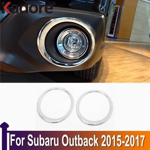 For Subaru Outback 2015 2016 2017 Chrome Front Foglight Fog Light Cover Trim Car Protect Accessories Car Styling