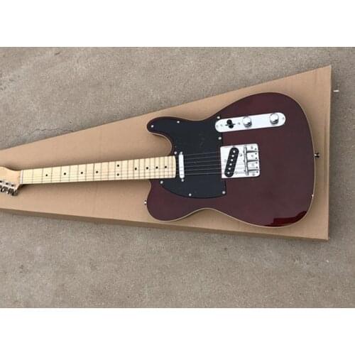 Custom made red electric guitar, black guard board, maple neck, custom made, free delivery