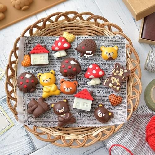 Creative Cute Chocolate Silicone Mold Pastry Cake Mold Ice Tray Baking Accessories Moule Chocolat Cake Tools Kitchen EB5DG