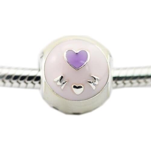 Love Mum Charm DIY Jewelry Making Fits Original 925 Silver Bracelets For Woman Beads For Jewelry Making Fashion Woman Charms
