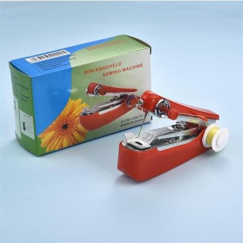 1pcs Mini Manual Sewing Machine Simple Operation Sewing Tools Portable Sewing Cloth Fabric Handy Needlework Tool Accessories