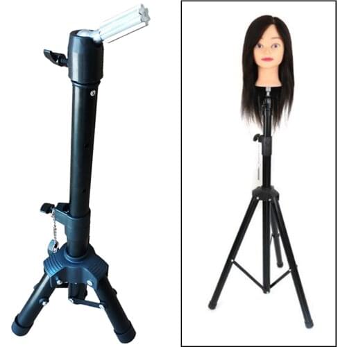 Multifunction Adjustable Mannequin Tripod Canvas Block Head Wig Display Stand Hairdressing Tripod Stand for Wig Display Making