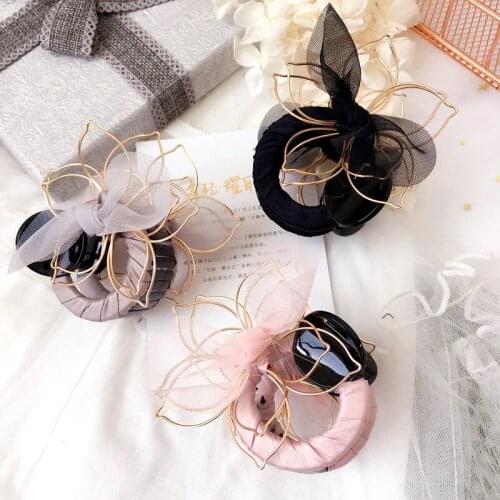 Fashion Girl Retro Lace Hair Claws Beam Hairpin Women Hair Accessories Beauty Hair Crab Clamp Headwear small Hair Clip