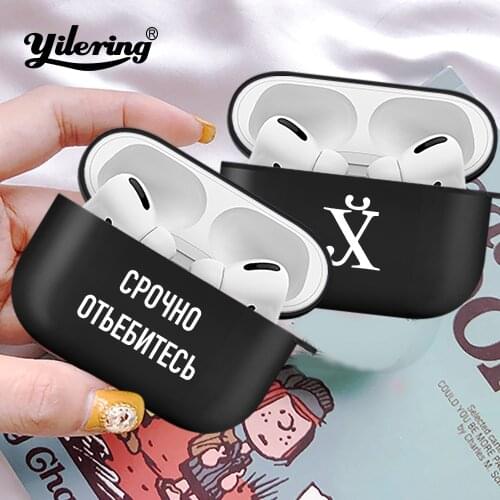 Fashion Russian Quote Slogan Bluetooth-compatible Earphone Cover Case For AirPods Pro Cases For Apple Air Pods 3 case luxury