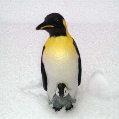 Marine Biological Model Doll Emperor Penguin Mother and Child Model Toys Kindergarten Teaching Aids Kids Gift Home Decor